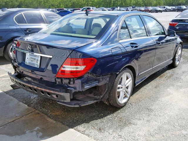 WDDGF4HB6DA848626 - 2013 MERCEDES-BENZ C 250 BLUE photo 4