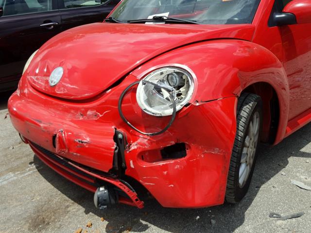 3VWCM31Y74M344142 - 2004 VOLKSWAGEN NEW BEETLE RED photo 9