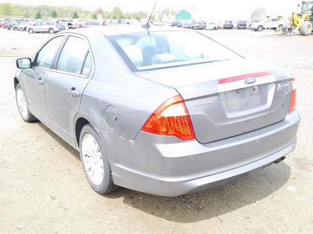 3FADP0L38BR345255 - 2011 FORD FUSION HYB GRAY photo 3