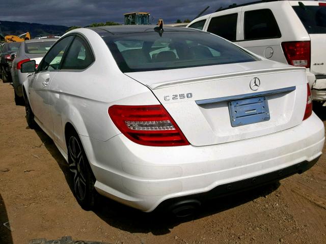 WDDGJ4HB5DF958200 - 2013 MERCEDES-BENZ C 250 WHITE photo 3