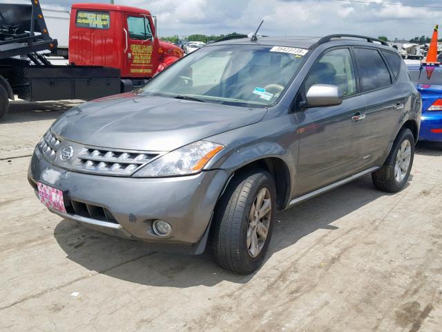 JN8AZ08T57W511949 - 2007 NISSAN MURANO SL GRAY photo 2