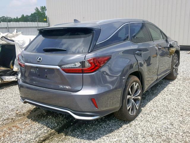 JTJGZKCA2J2000654 - 2018 LEXUS RX 350 L CHARCOAL photo 4