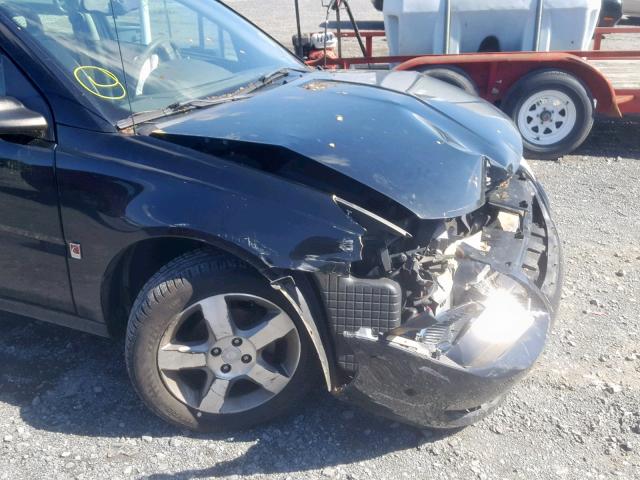 1G8AL55F27Z187859 - 2007 SATURN ION LEVEL BLACK photo 9