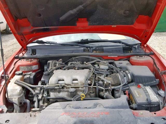 1G2NW12E35M173390 - 2005 PONTIAC GRAND AM G RED photo 7