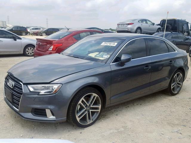 WAUAUGFFXK1010798 - 2019 AUDI A3 PREMIUM GRAY photo 2