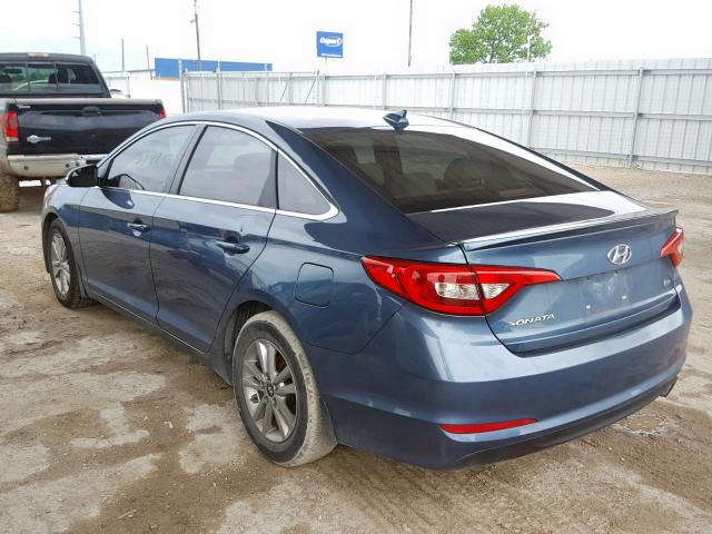 5NPE24AA2GH413369 - 2016 HYUNDAI SONATA ECO BLUE photo 3