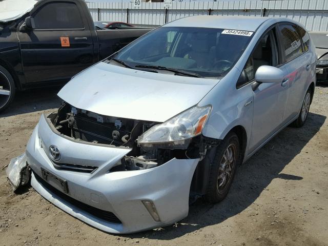 JTDZN3EU2E3323218 - 2014 TOYOTA PRIUS V BLUE photo 2