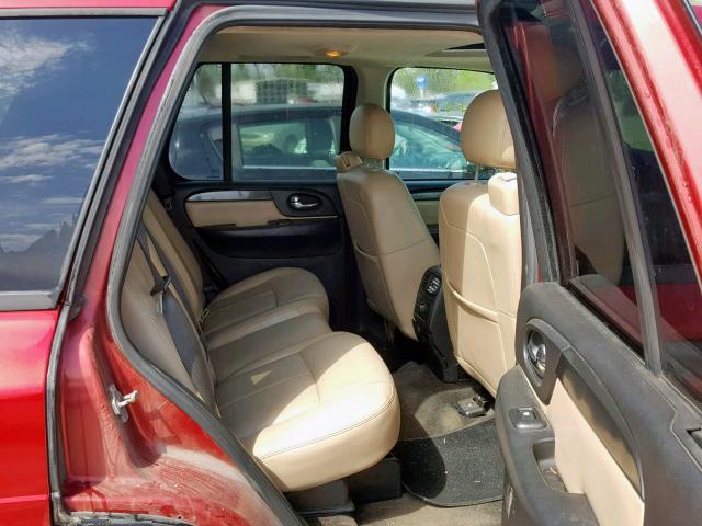 1GKDT13SX52312631 - 2005 GMC ENVOY RED photo 6