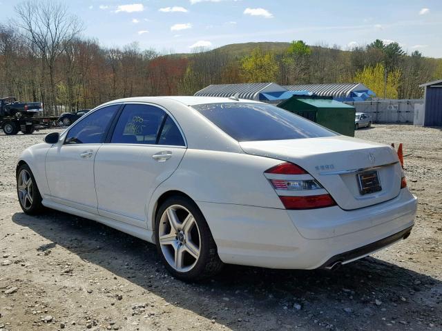 WDDNG71X67A109112 - 2007 MERCEDES-BENZ S 550 WHITE photo 3