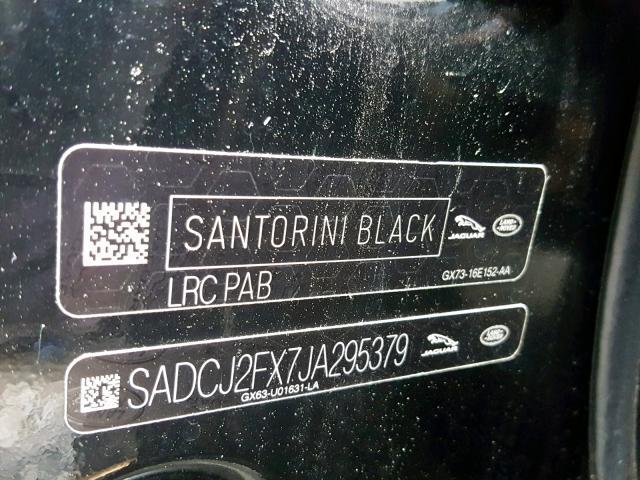 SADCJ2FX7JA295379 - 2018 JAGUAR F-PACE PRE BLACK photo 10