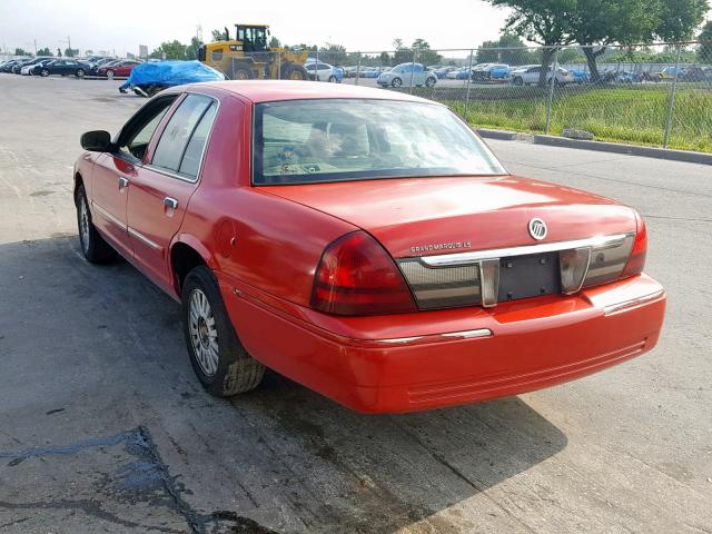 2MEFM75VX6X654251 - 2006 MERCURY GRAND MARQ RED photo 3