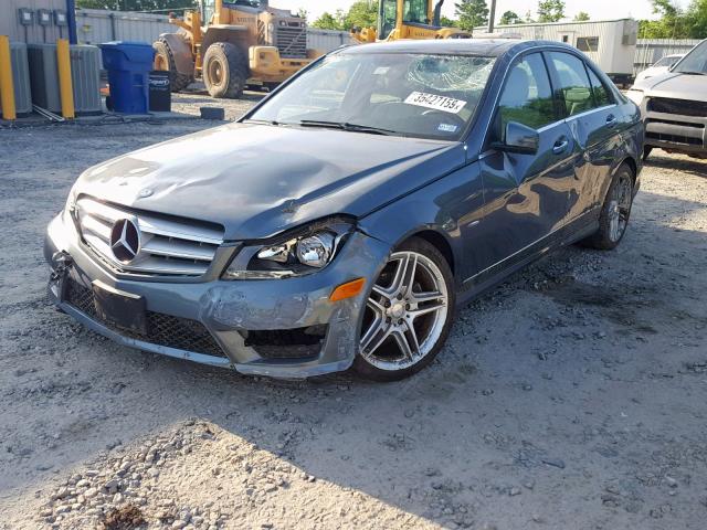 WDDGF4HB7CR224947 - 2012 MERCEDES-BENZ C 250 BLUE photo 2