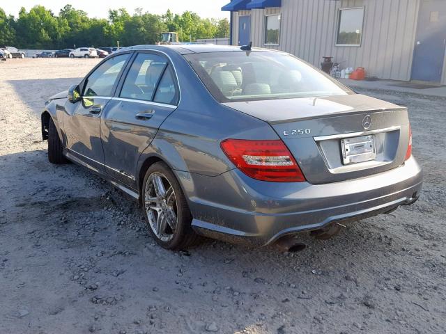 WDDGF4HB7CR224947 - 2012 MERCEDES-BENZ C 250 BLUE photo 3