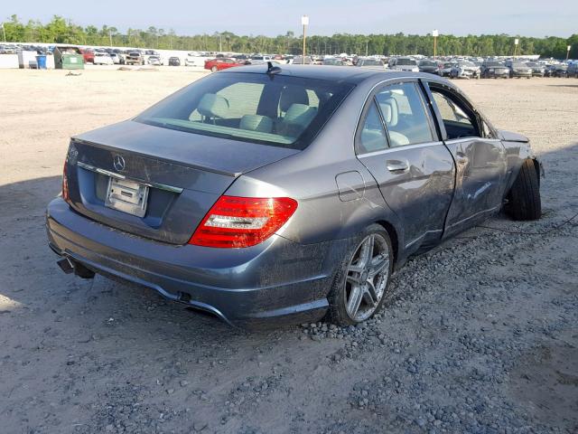 WDDGF4HB7CR224947 - 2012 MERCEDES-BENZ C 250 BLUE photo 4