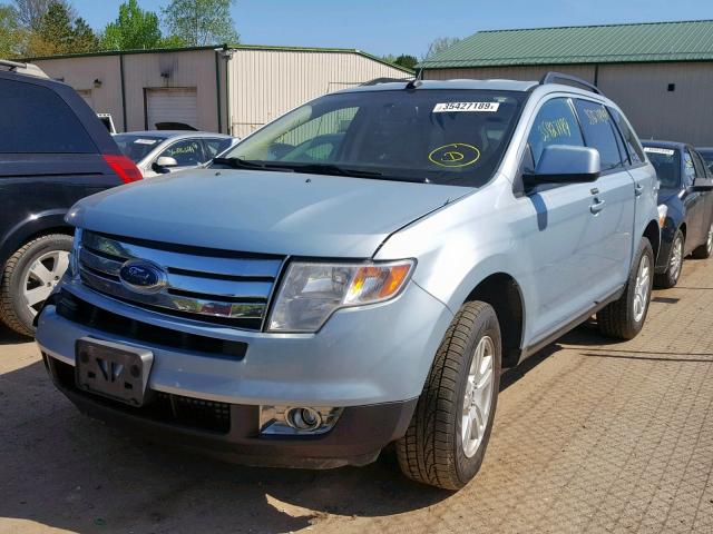 2FMDK48C38BA20704 - 2008 FORD EDGE SEL BLUE photo 2