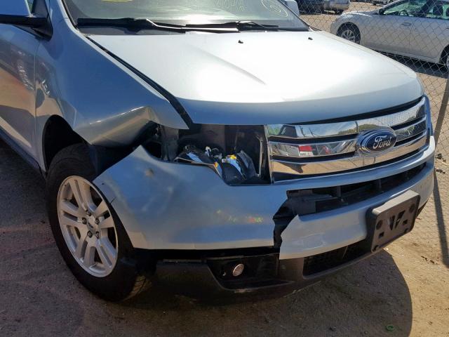 2FMDK48C38BA20704 - 2008 FORD EDGE SEL BLUE photo 9