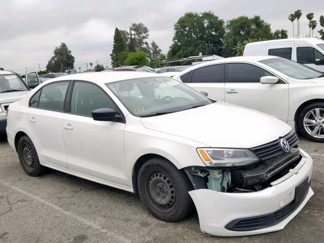 3VW2K7AJ5DM380052 - 2013 VOLKSWAGEN JETTA BASE WHITE photo 1