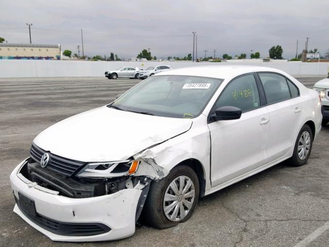 3VW2K7AJ5DM380052 - 2013 VOLKSWAGEN JETTA BASE WHITE photo 2