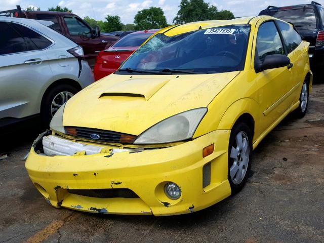 3FAFP31392R130402 - 2002 FORD FOCUS ZX3 YELLOW photo 2