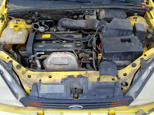 3FAFP31392R130402 - 2002 FORD FOCUS ZX3 YELLOW photo 7