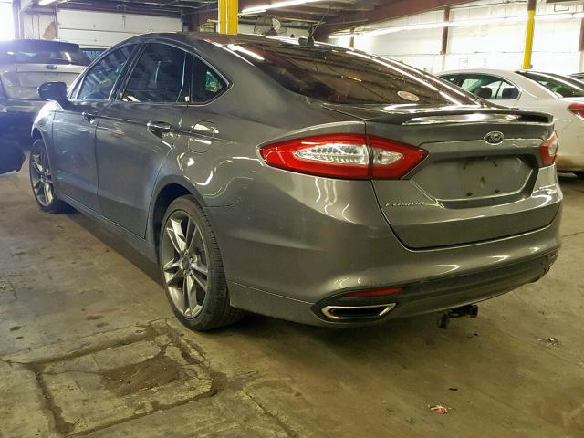 3FA6P0K92ER390274 - 2014 FORD FUSION TIT GRAY photo 3