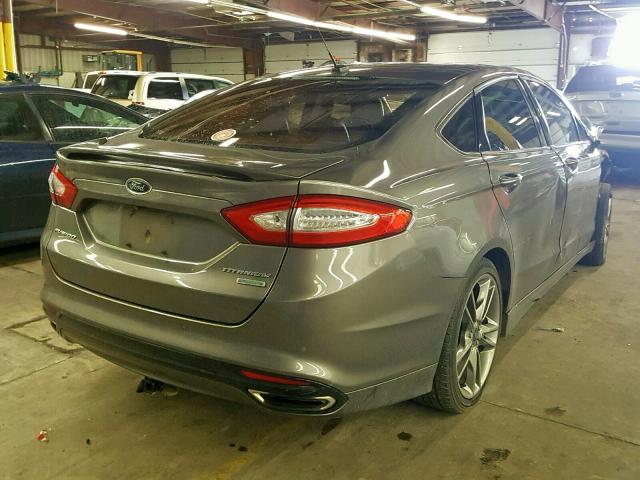 3FA6P0K92ER390274 - 2014 FORD FUSION TIT GRAY photo 4