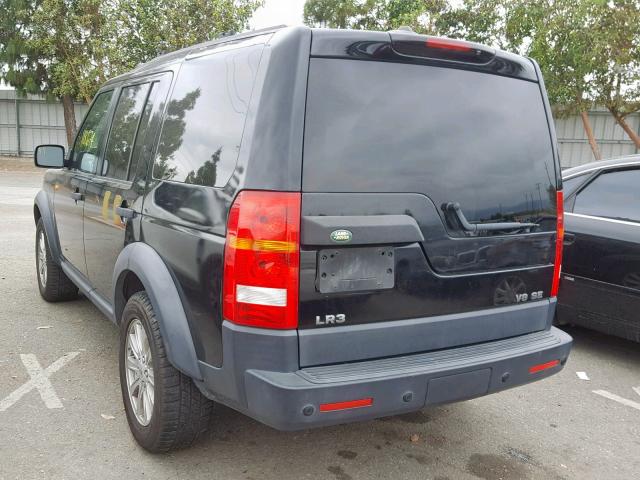 SALAE25408A488863 - 2008 LAND ROVER LR3 SE BLACK photo 3