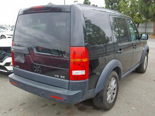 SALAE25408A488863 - 2008 LAND ROVER LR3 SE BLACK photo 4