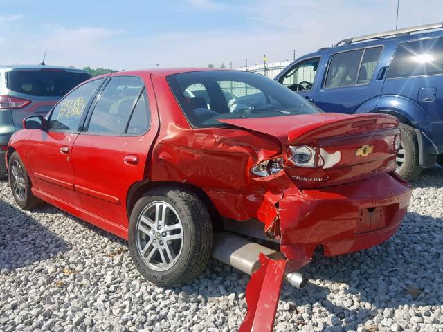 1G1JH52F257198065 - 2005 CHEVROLET CAVALIER L RED photo 3