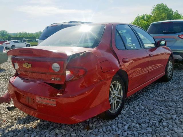 1G1JH52F257198065 - 2005 CHEVROLET CAVALIER L RED photo 4