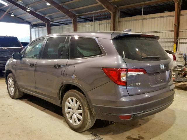 5FNYF5H1XKB001494 - 2019 HONDA PILOT LX GRAY photo 3