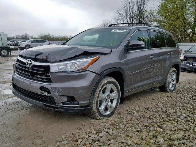 5TDDKRFH1GS246110 - 2016 TOYOTA HIGHLANDER GRAY photo 9