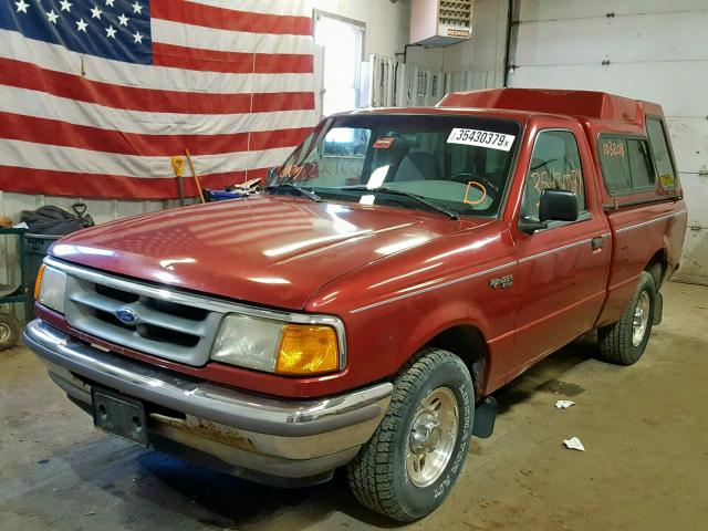 1FTCR10A2VTA70526 - 1997 FORD RANGER RED photo 2