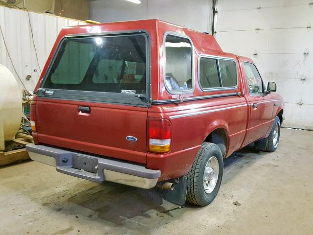 1FTCR10A2VTA70526 - 1997 FORD RANGER RED photo 4