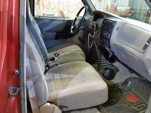 1FTCR10A2VTA70526 - 1997 FORD RANGER RED photo 5