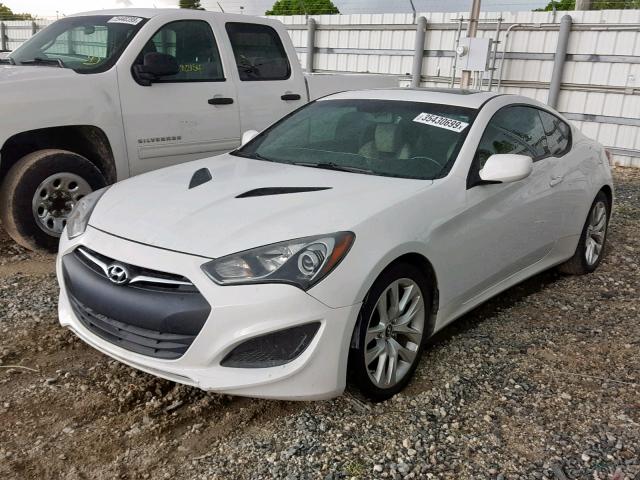 KMHHT6KD5DU080788 - 2013 HYUNDAI GENESIS CO WHITE photo 2