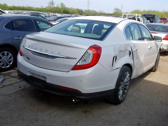 1LNHL9EK2FG606310 - 2015 LINCOLN MKS WHITE photo 4