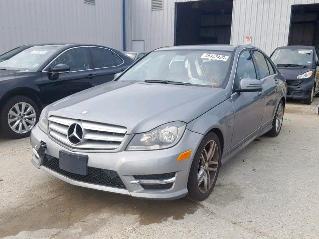 WDDGF4HB3CA626947 - 2012 MERCEDES-BENZ C 250 GRAY photo 2