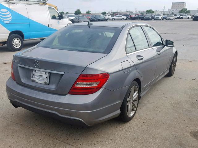 WDDGF4HB3CA626947 - 2012 MERCEDES-BENZ C 250 GRAY photo 4