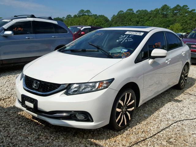 19XFB2F94EE080682 - 2014 HONDA CIVIC EXL WHITE photo 2