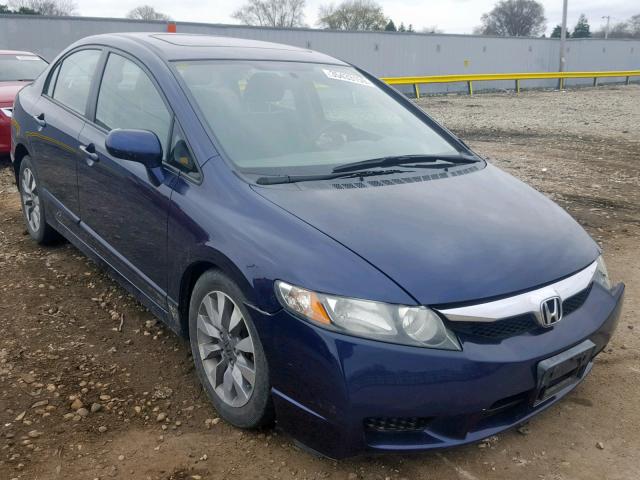 19XFA16829E002945 - 2009 HONDA CIVIC EX BLUE photo 1