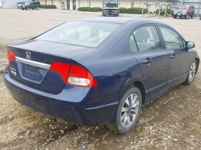 19XFA16829E002945 - 2009 HONDA CIVIC EX BLUE photo 4