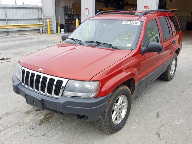 1J4GW48S23C511569 - 2003 JEEP GRAND CHER RED photo 2