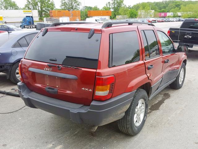 1J4GW48S23C511569 - 2003 JEEP GRAND CHER RED photo 4