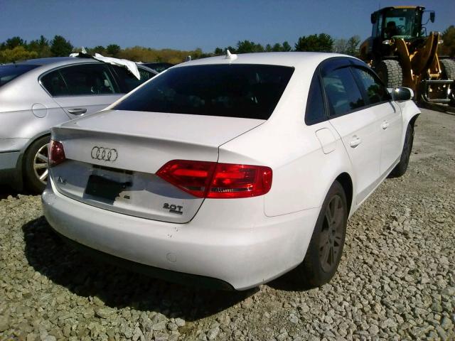 WAUBFAFL7AN067100 - 2010 AUDI A4 PREMIUM WHITE photo 4