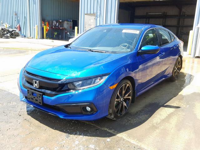 2HGFC2F88KH511725 - 2019 HONDA CIVIC SPOR BLUE photo 2