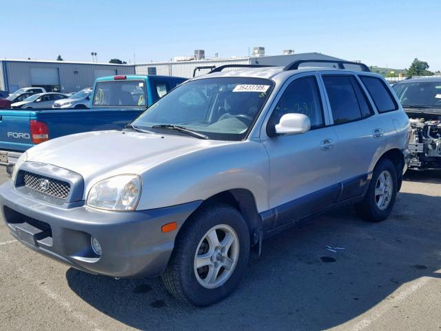 KM8SC83D21U086852 - 2001 HYUNDAI SANTA FE G GRAY photo 2