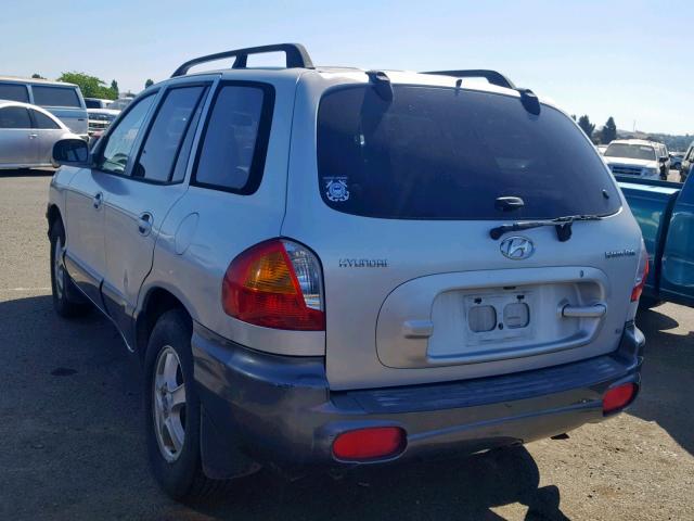 KM8SC83D21U086852 - 2001 HYUNDAI SANTA FE G GRAY photo 3