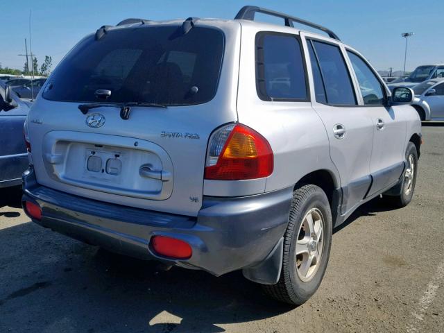 KM8SC83D21U086852 - 2001 HYUNDAI SANTA FE G GRAY photo 4