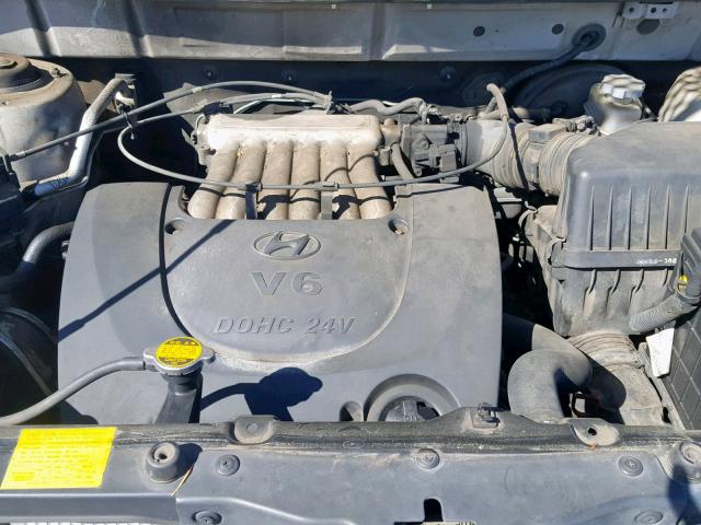 KM8SC83D21U086852 - 2001 HYUNDAI SANTA FE G GRAY photo 7